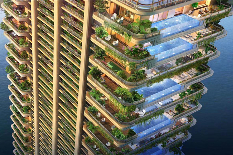 亞克力泳池生產廠家定制免費設計瑞地格樂亞克力無邊透明空中懸空泳池