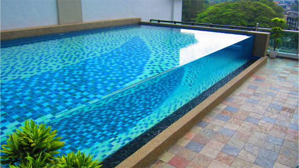 馬來西亞近打河畔酒店亞克力透明無邊界泳池四，瑞地格樂亞克力游泳池